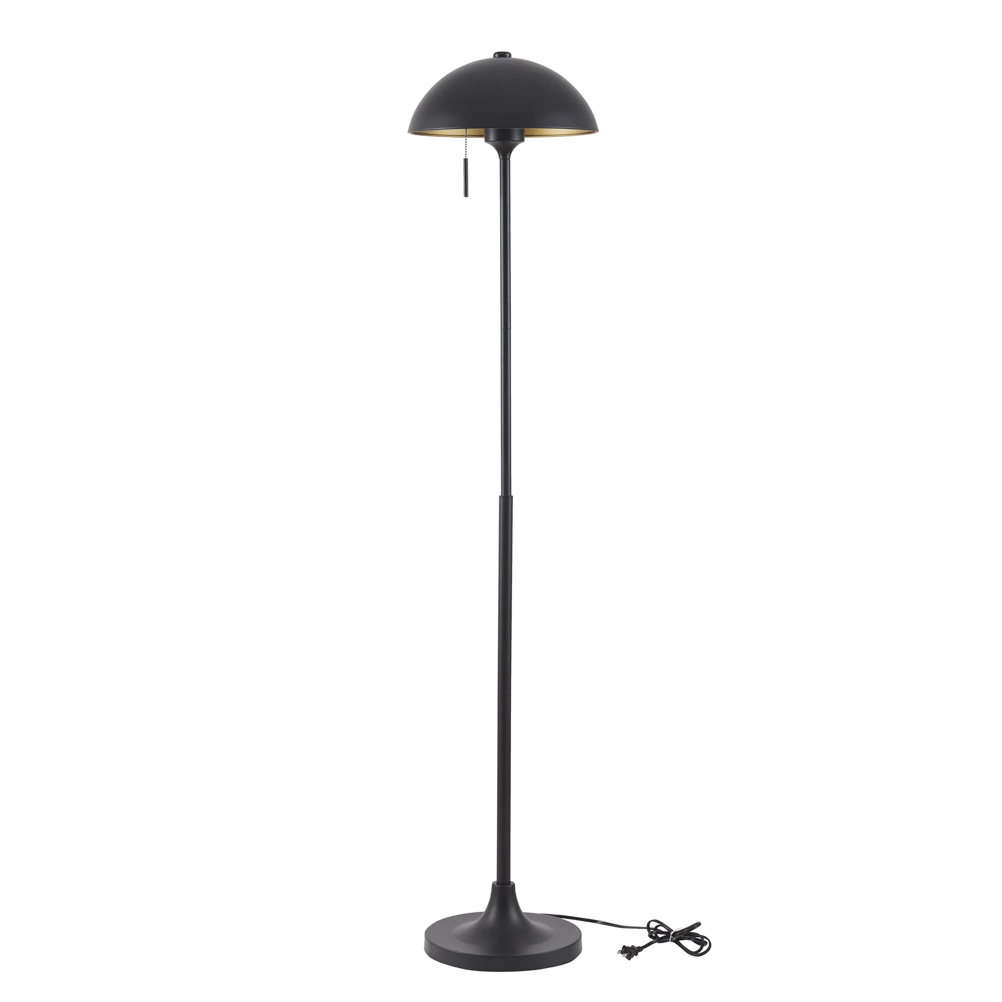 Better Homes & Gardens 62" Modern Dome Adult Floor Lamp, Black | Walmart (US)