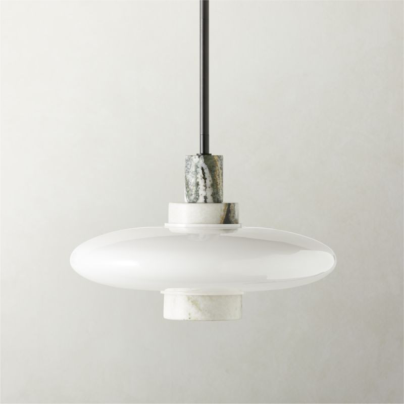 Virgo Panda Marble Modern Pendant Light | CB2 | CB2