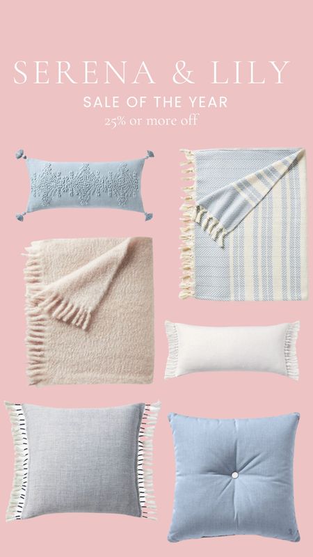 Don’t miss out on these comfy coastal throws and pillows during Serena and Lily’s Sale of the Year!

#LTKsalealert #LTKhome #LTKSeasonal
