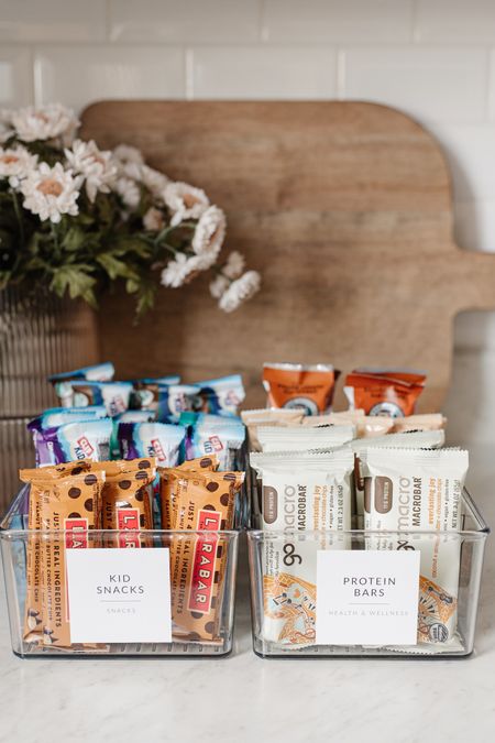 Granola bar storage organizer and modern pantry labels

#LTKSeasonal #LTKunder100 #LTKhome