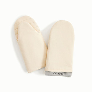 Caraway Home Linen Oven Mitts Navy Set of 2 | The Container Store