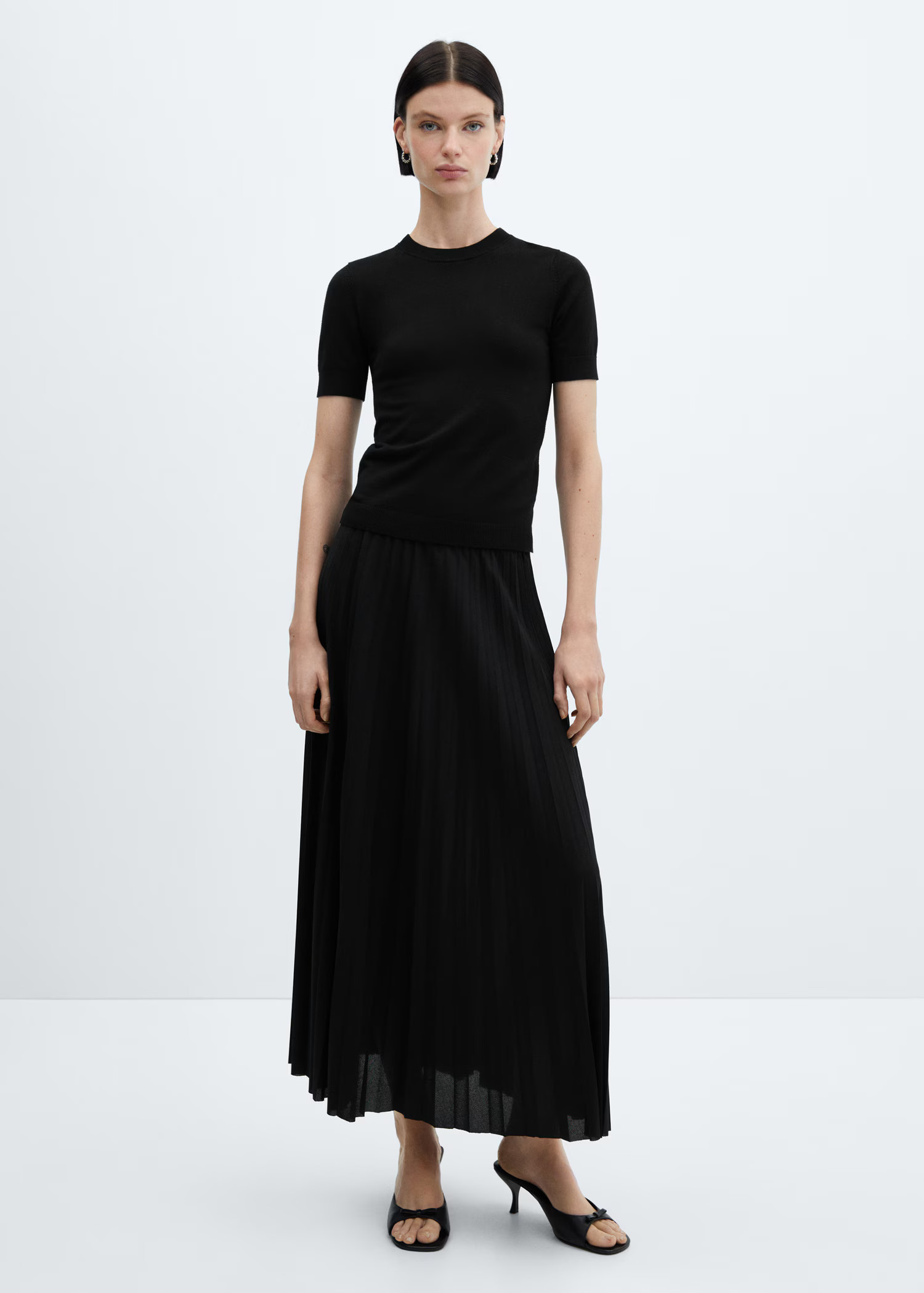 Pleated long skirt | MANGO (US)