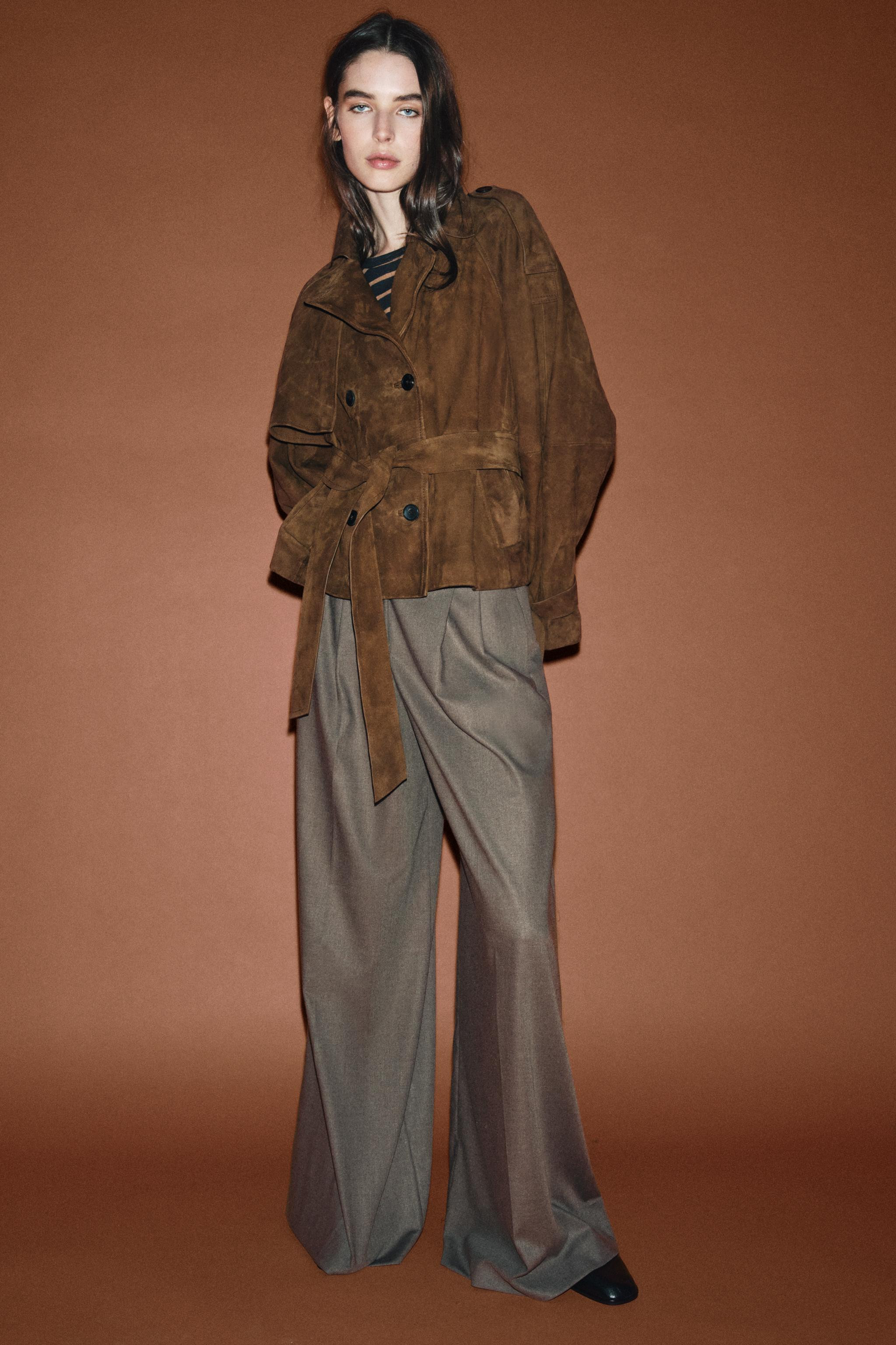 SHORT SUEDE LEATHER TRENCH COAT ZW COLLECTION LIMITED EDITION | Zara UK