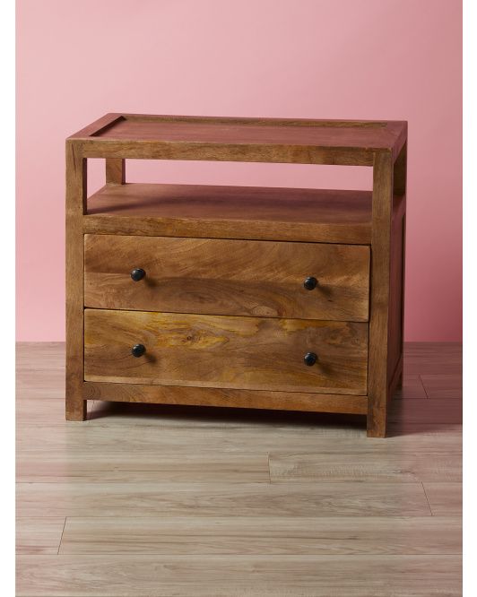 25x28 Wood 2 Drawer Storage Chest | Living Room | HomeGoods | HomeGoods