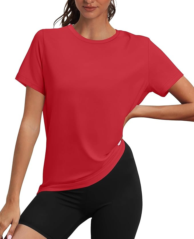OFEEFAN Workout Tops for Women UPF 50+ Breathable Quick Dry Loose Fit T Shirt Outdoor Yoga Runnin... | Amazon (US)