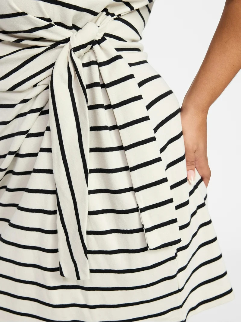 Terra & Sky Women's Plus Size Front Twist Dress with Short Sleeve, Size 0X-4X | Walmart (US)