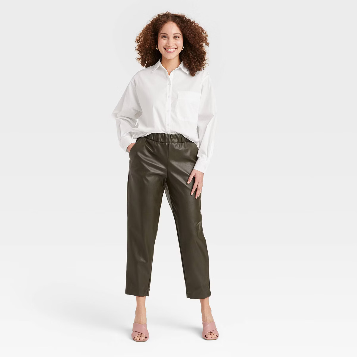 Women's Long Sleeve Oversized Button-Down Boyfriend Shirt - A New Day™ | Target