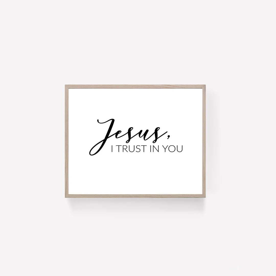Jesus I Trust in You Printable Religious Print Catholic Wall - Etsy | Etsy (US)