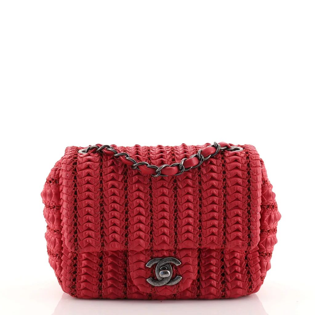 Crochet Flap Bag Lambskin Small | Rebag
