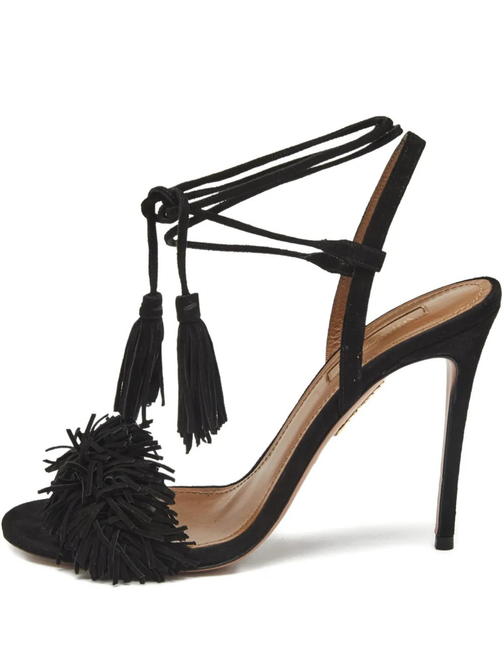 Aquazzura Wild Thing fringe sandals - Black | Farfetch Global