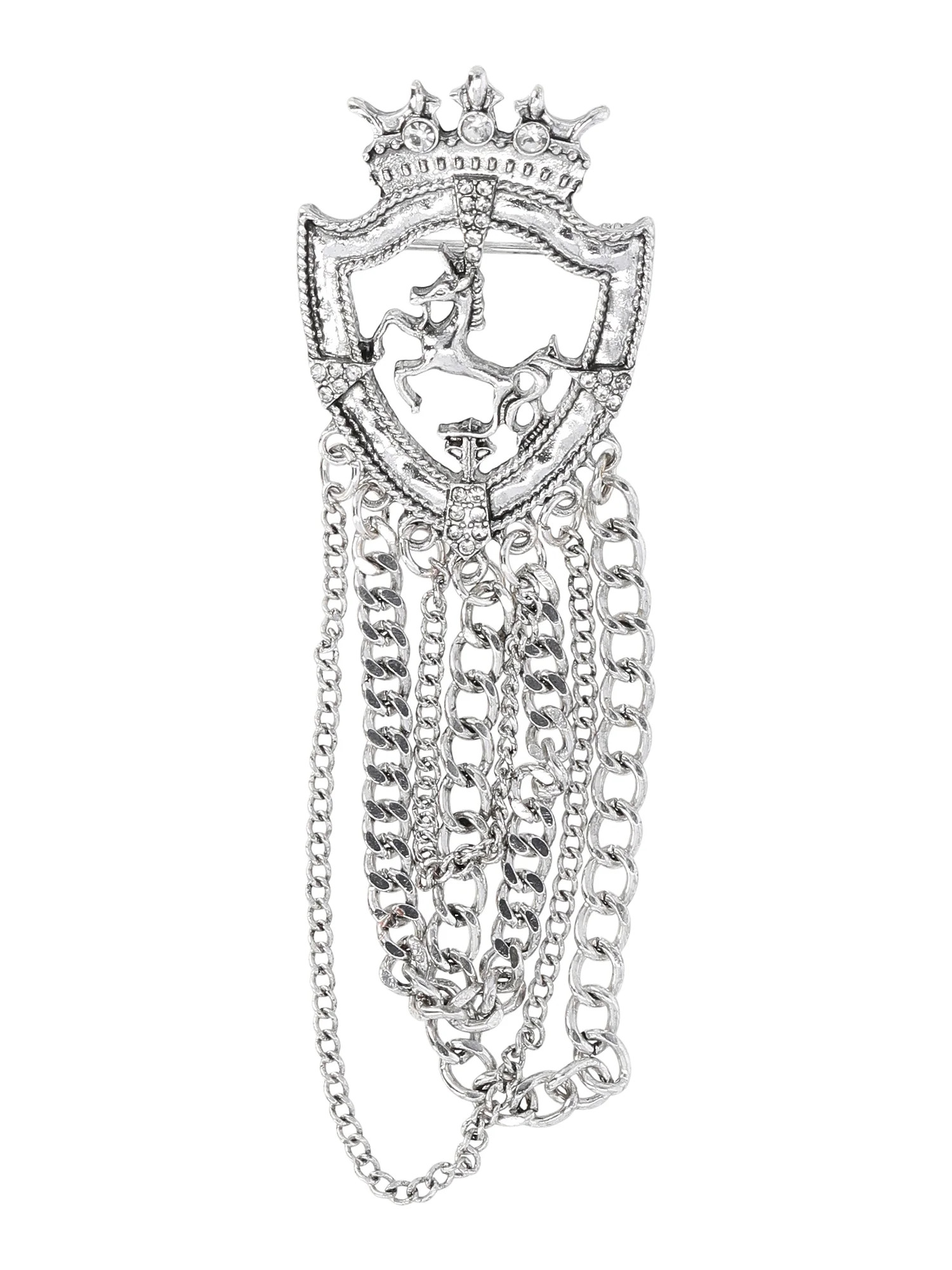 No Boundaries Horse and Crown Pin, Silvertone, Women's | Walmart (US)