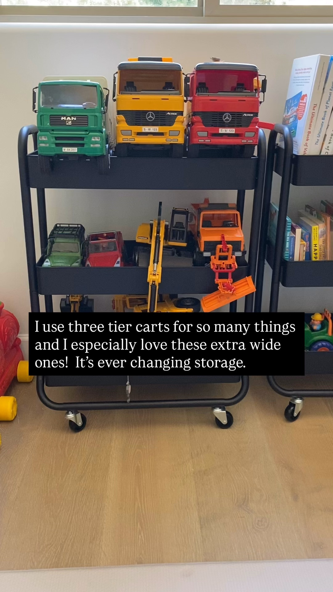 One of my favorite organization tools for kids toys.  

#PlayroomOrganization #KidsToys #ToyOrganization #HomeOrganization #RollingCart ￼

#LTKKids #LTKmomlife #LTKHome