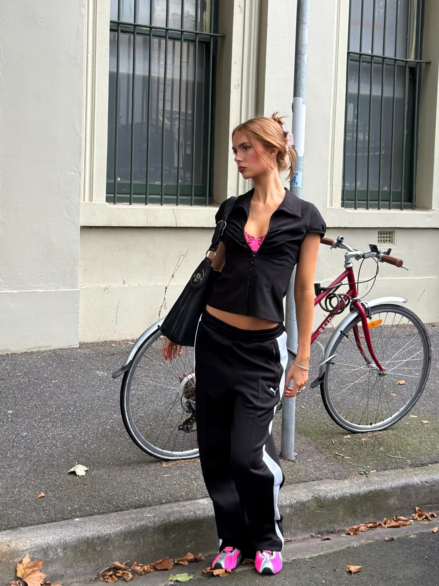 Puma h-street fizzy pink shoes, streetwear style inspo, stripe side low rise pants, cool girl fashion, Pinterest outfits

#LTKshoes #LTKstyletip #LTKaustralia