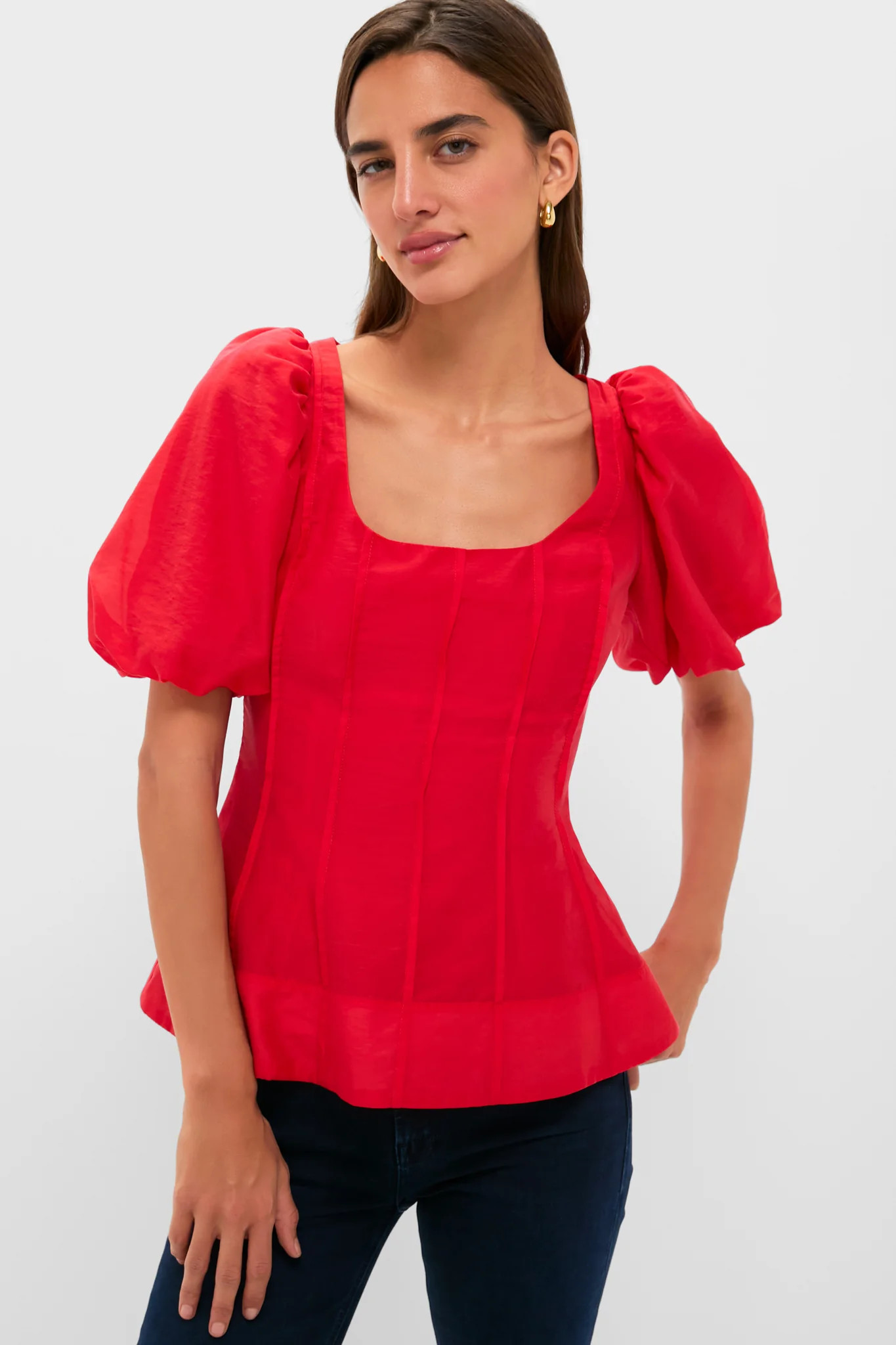 Ruby Taffeta Annalise Blouse | Tuckernuck (US)