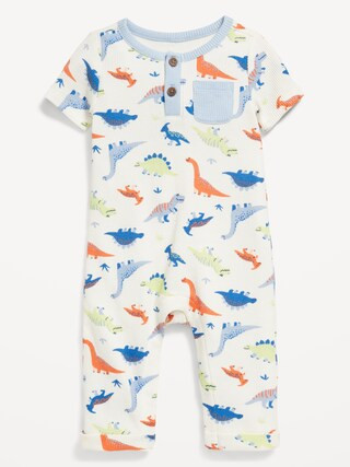 Unisex Waffle-Knit Henley Bodysuit for Baby | Old Navy | Old Navy (US)