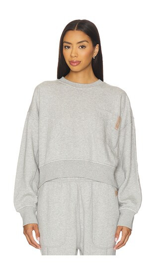 LUNYA Silksweats Midweight Reversible Seamed Sweatshirt in Light Grey. - size S | Revolve Clothing (Global)