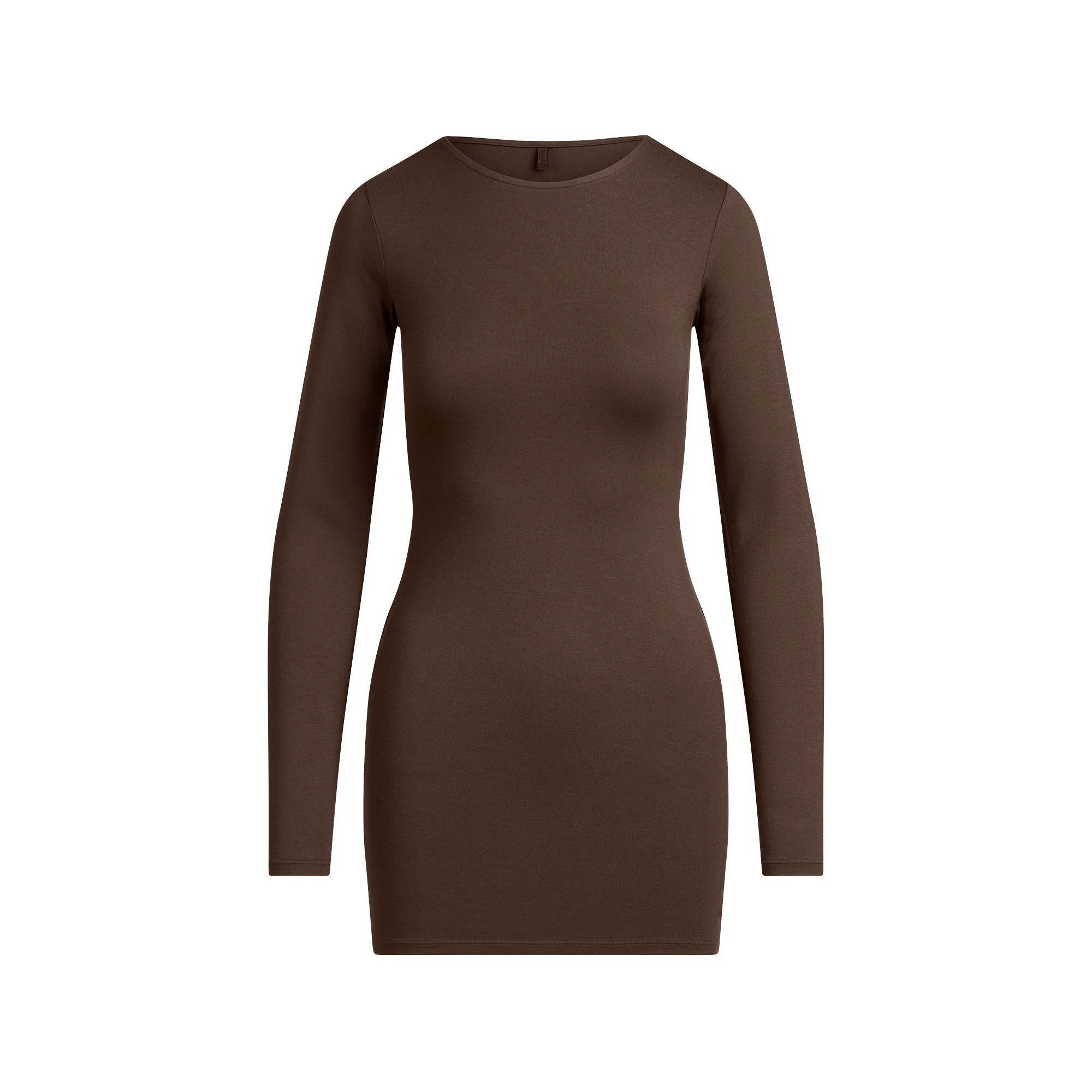 SMOOTH LAYERS CREWNECK MINI DRESS | ESPRESSO | SKIMS (US)
