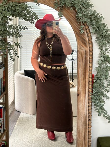Plus size Country concert outfit inspo! Size 0 in top and 1 in skirt but I could’ve done 0 in skirt too! 

#LTKStyleTip #LTKPlusSize #LTKFindsUnder100