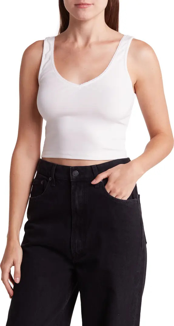 Abound V-Neck Organic Cotton Blend Crop Tank Top | Nordstromrack | Nordstrom Rack