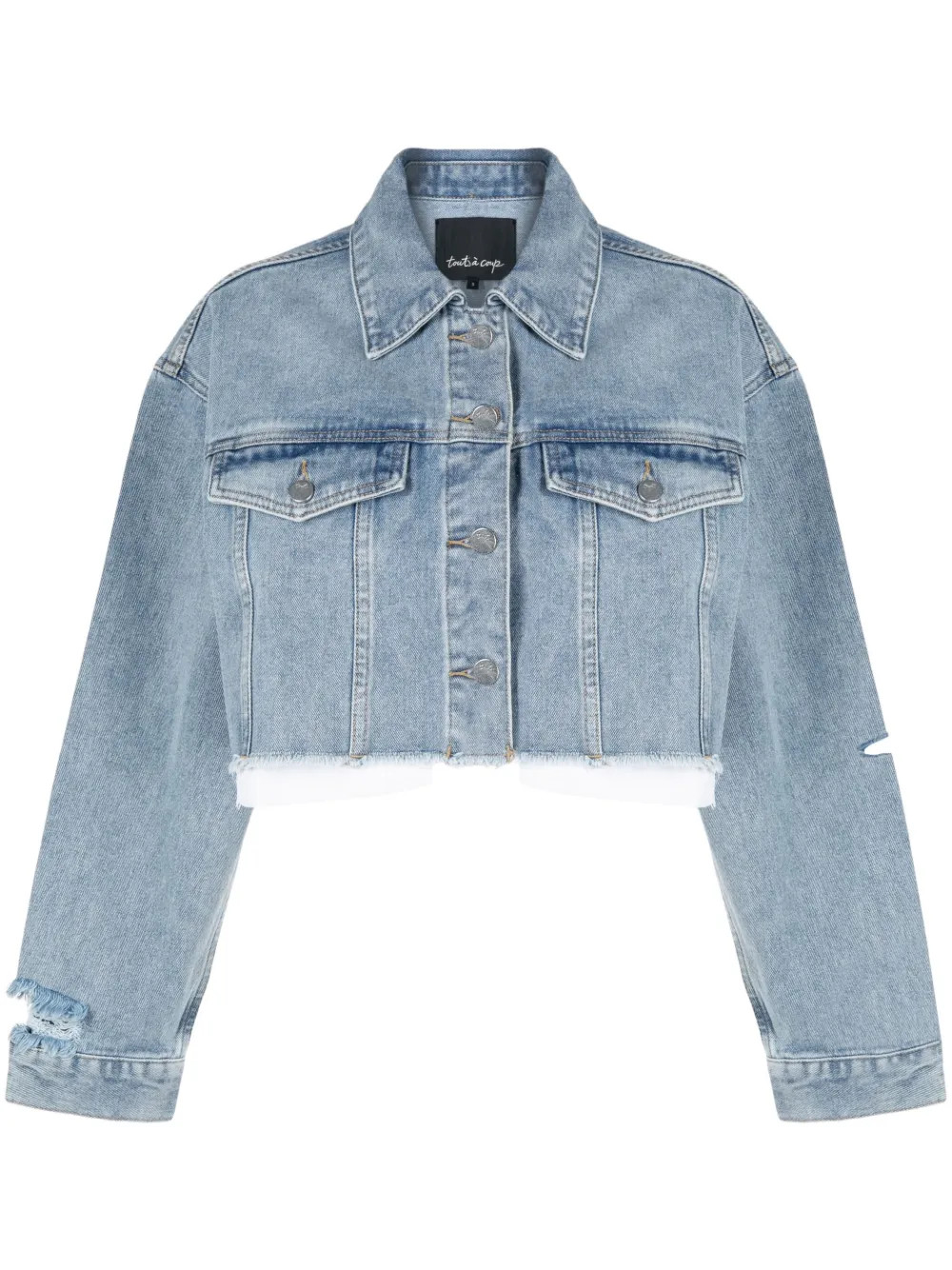 Tout a Coup Cropped Denim Jacket - Farfetch | Farfetch Global