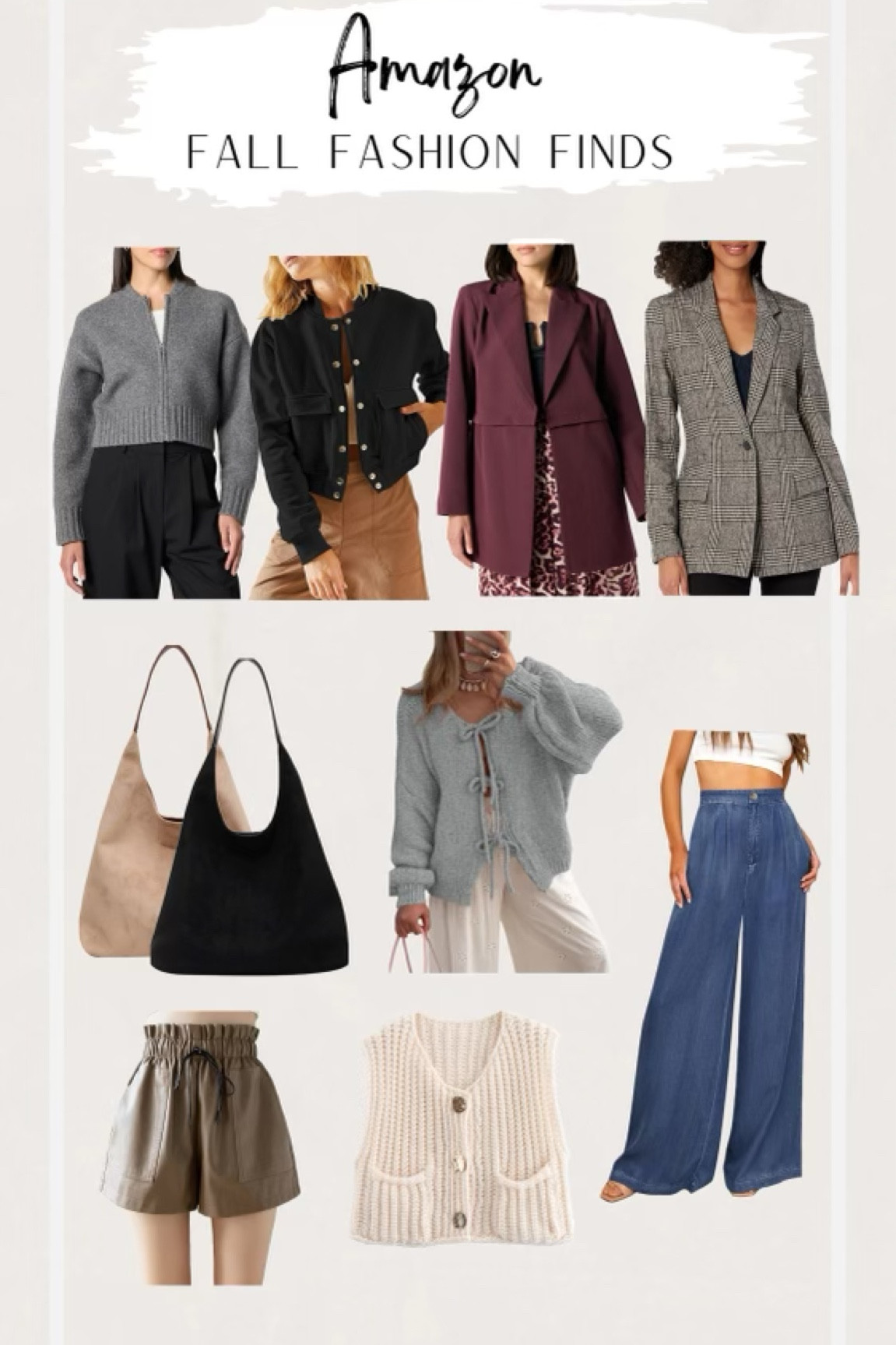 My recent order 
Grey sweater L 
Black bomber L 
Burgundy jacket XL & L 
Blazer xl
Bow sweater xl 
Pants 12 
Shorts xl 
Vest L 
#amazon #fallfashion 


#LTKMidsize #LTKBeauty #LTKStyleTip