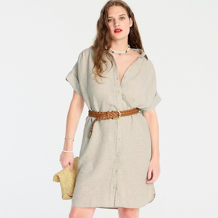 Relaxed-fit linen shirtdress | J.Crew US