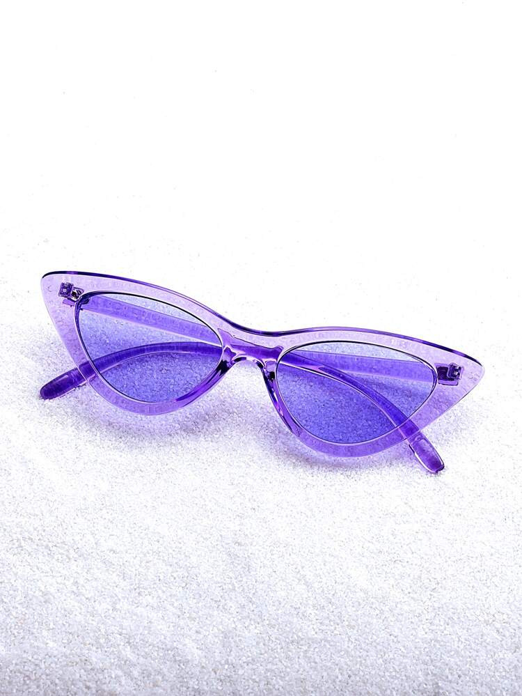 Cat Eye Tinted Lens Fashion Glasses | SHEIN