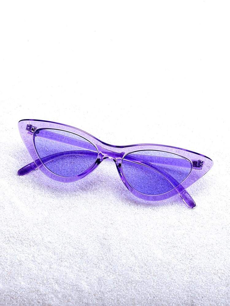Cat Eye Tinted Lens Fashion Glasses | SHEIN
