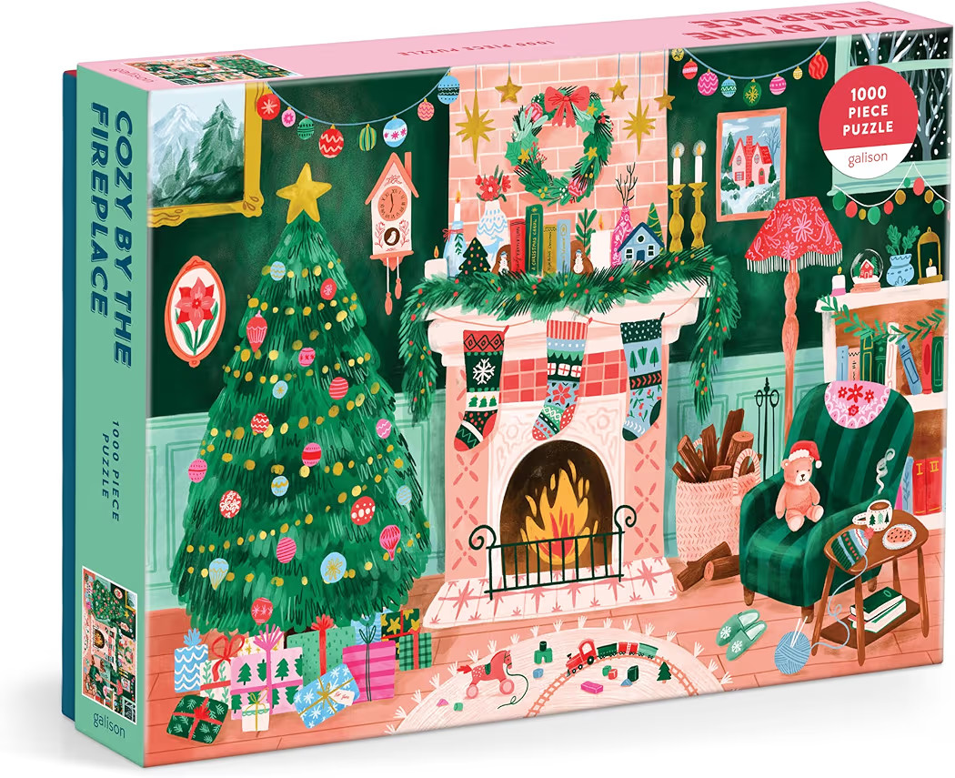 Galison Cozy by The Fireplace – 1000 Piece Jigsaw Puzzle Featuring Beautiful Artwork of A Cozy ... | Amazon (US)