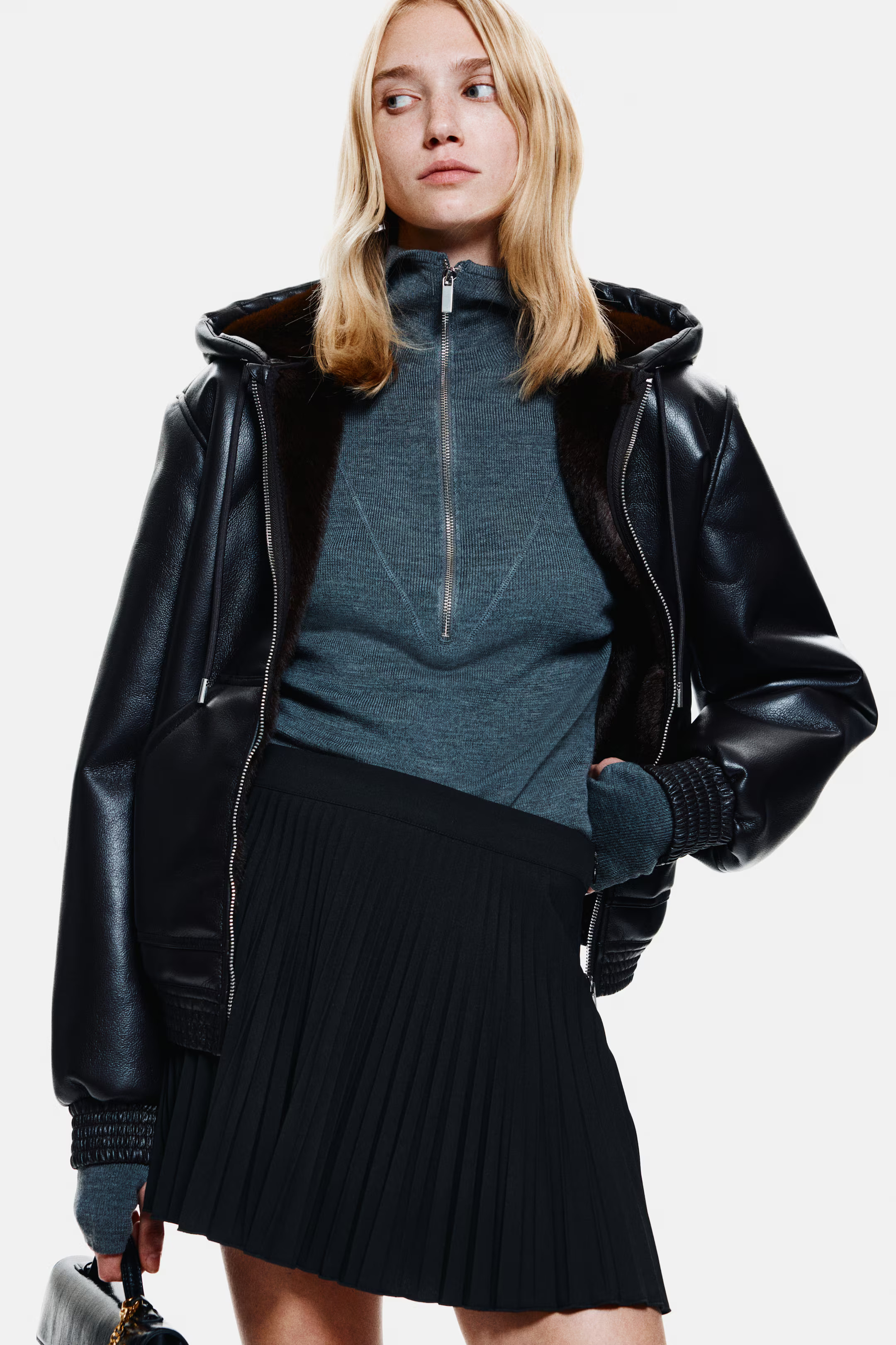 Pleated Mini Skort - Black - Ladies | H&M US | H&M (US + CA)