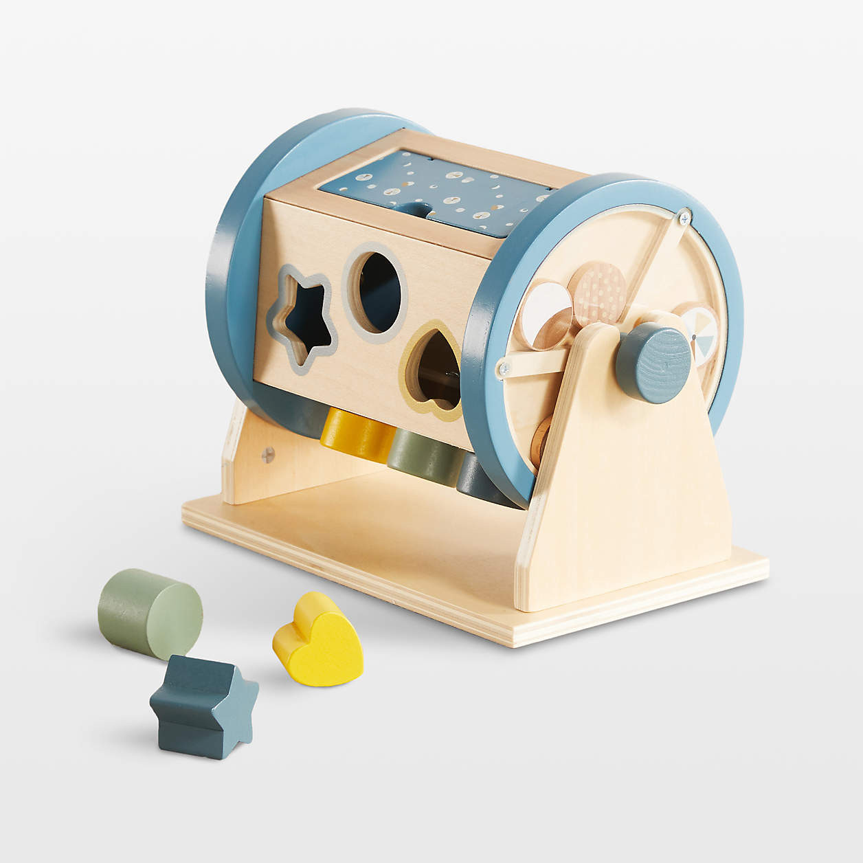 Wonder & Wise by Asweets Wooden Toddler Activity Roller Toy | Crate & Kids | Crate & Barrel