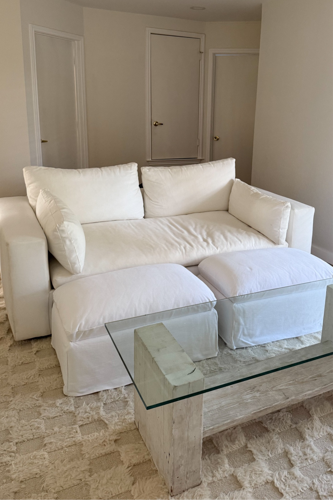 this is an open loft upstairs and we made it into a movie room by hanging our projector on the ceiling! This is a pull out couch which is perfect for when we have guests since the other 2 rooms are used as offices. But I finally got ottomans and it is SO much more comfy to be able to lie down. PLUS they have storage 👏☺️

#LTKStyleTip #LTKFamily #LTKHome