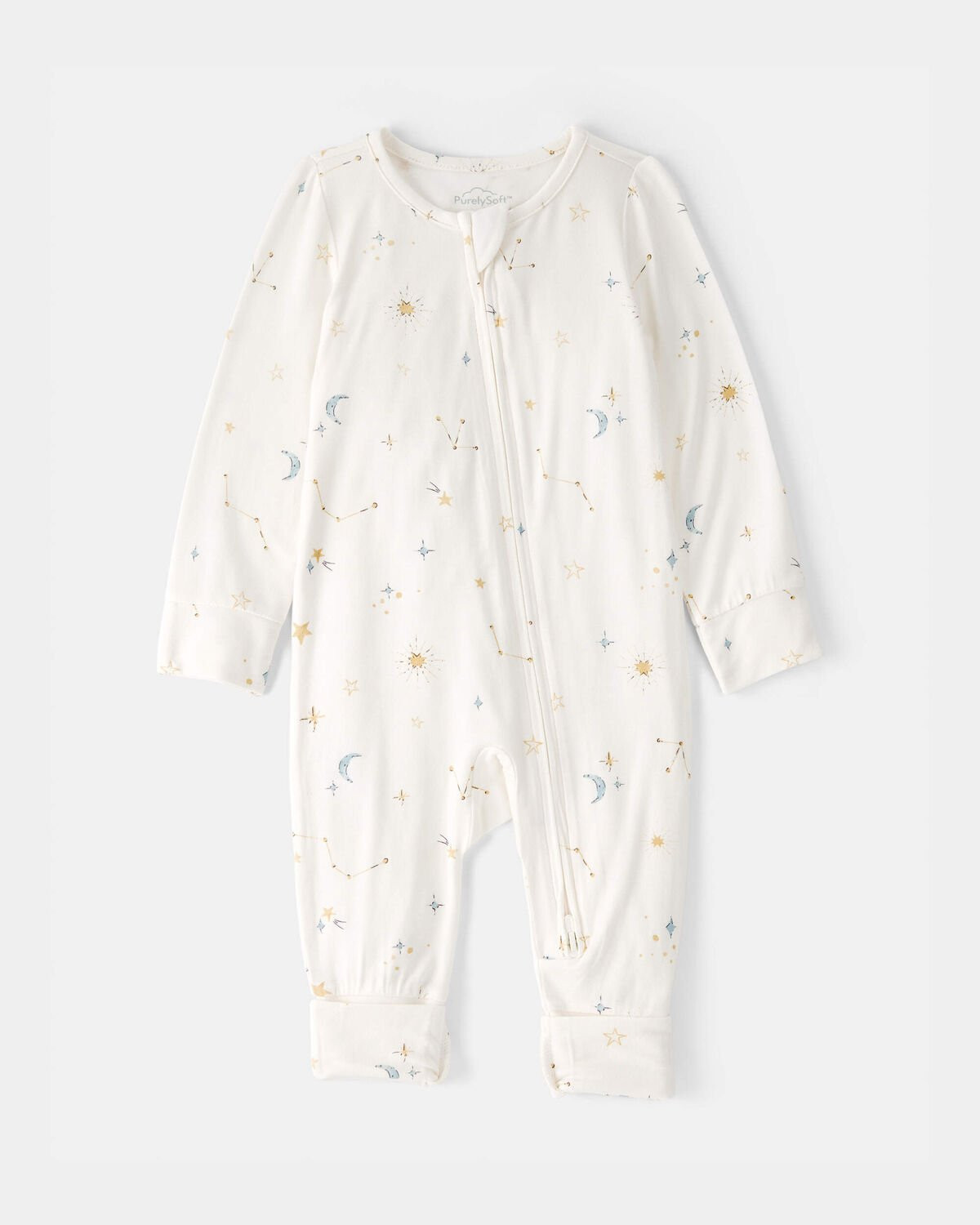 Baby Constellation 2-Way Zip PurelySoft Sleep & Play Pajama - Cream | Carter's Inc