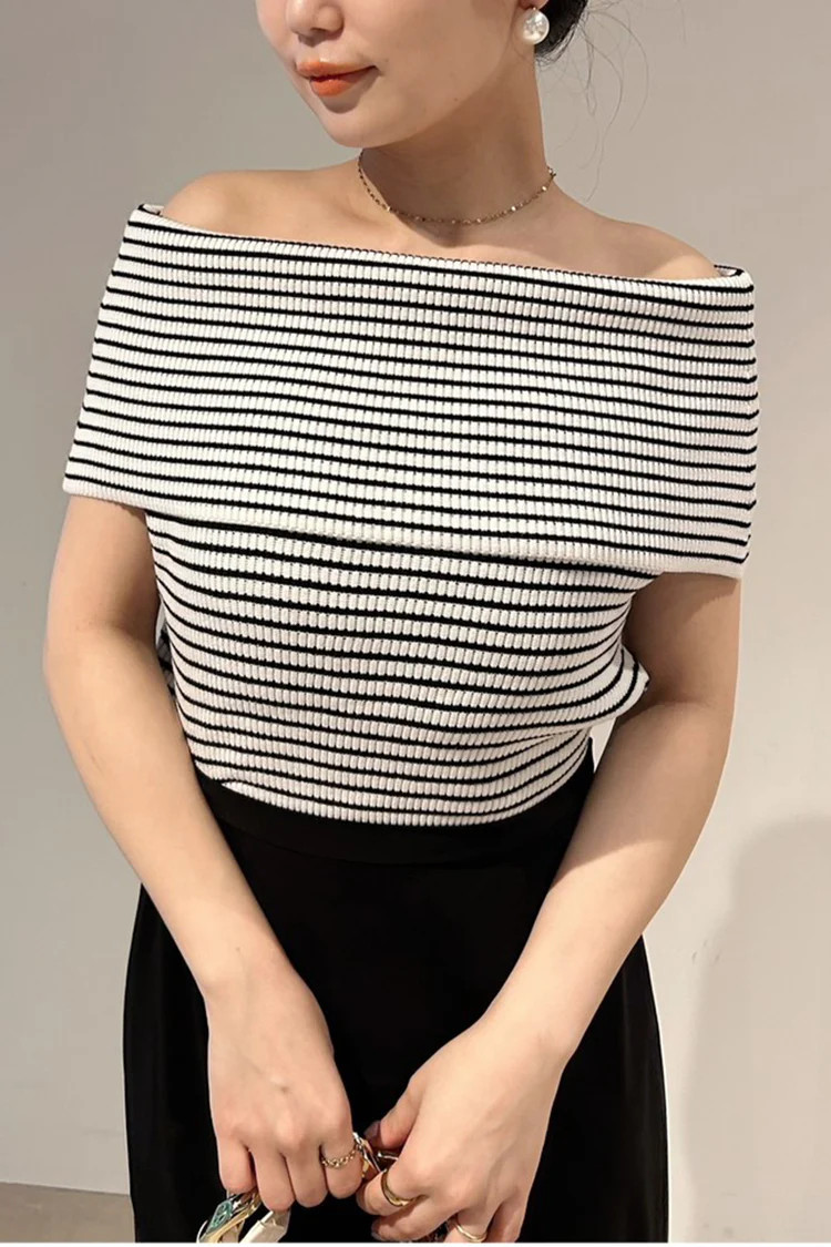 Off Shoulder Knit Tops | SNIDEL