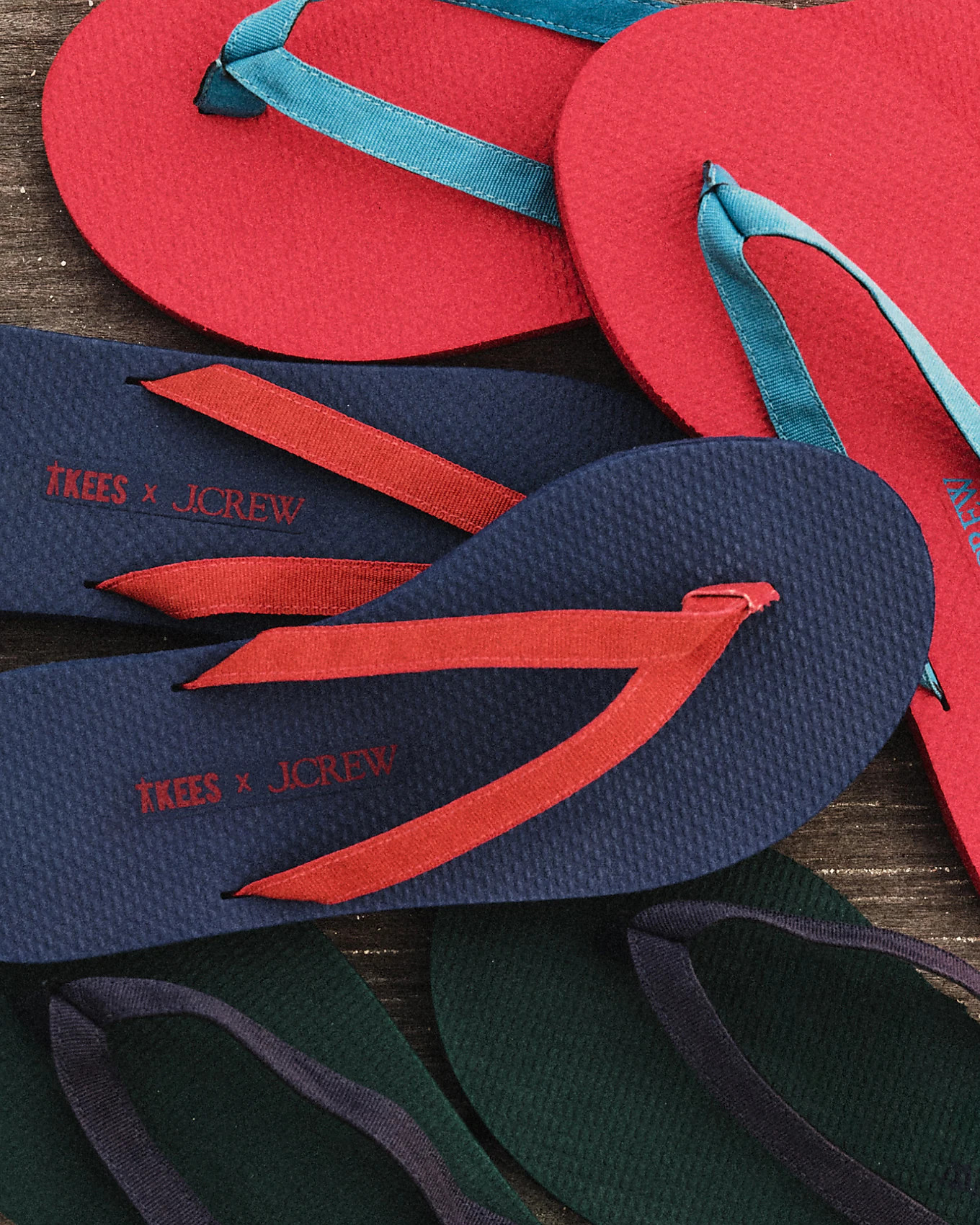 Limited-edition TKEES X J.Crew thong sandals | J. Crew US