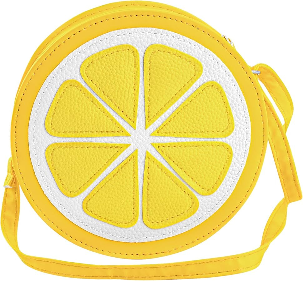 AUEAR, Lemon Lime Fruit Shaped Round Cute Fashion Personality Cross Body Bag Purse for Women Fema... | Amazon (US)