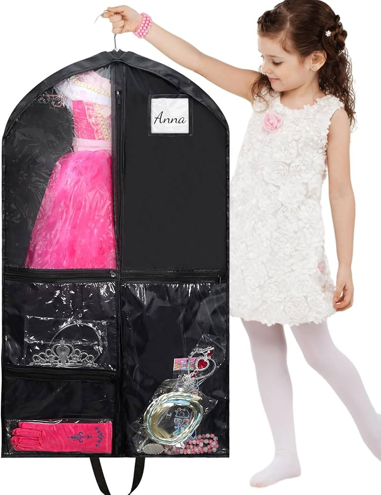 Kids Garment Bags For Hanging Clothes,40 inch Breathable Dance Costume Garment Bag for Competitio... | Amazon (US)