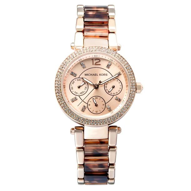 Michael Kors Women's Parker Chronograph Rose Gold-Tone Stainless Steel Watch MK6834 | Walmart (US)