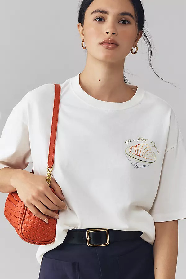 x Anthropologie Mon Petit Déjeuner Oversized Graphic Tee | Anthropologie (US)