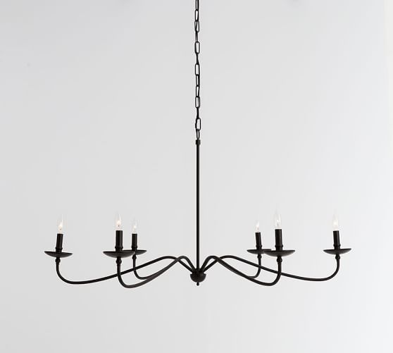 Lucca Metal Chandelier, Iron, 49.57" Diameter | Pottery Barn (US)