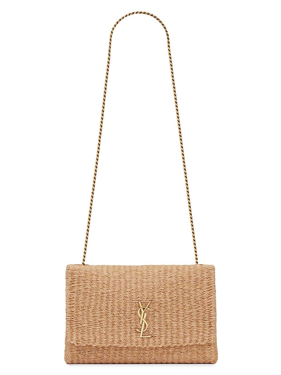 Kate Medium Supple Chain Bag in Raffia | Saks Fifth Avenue