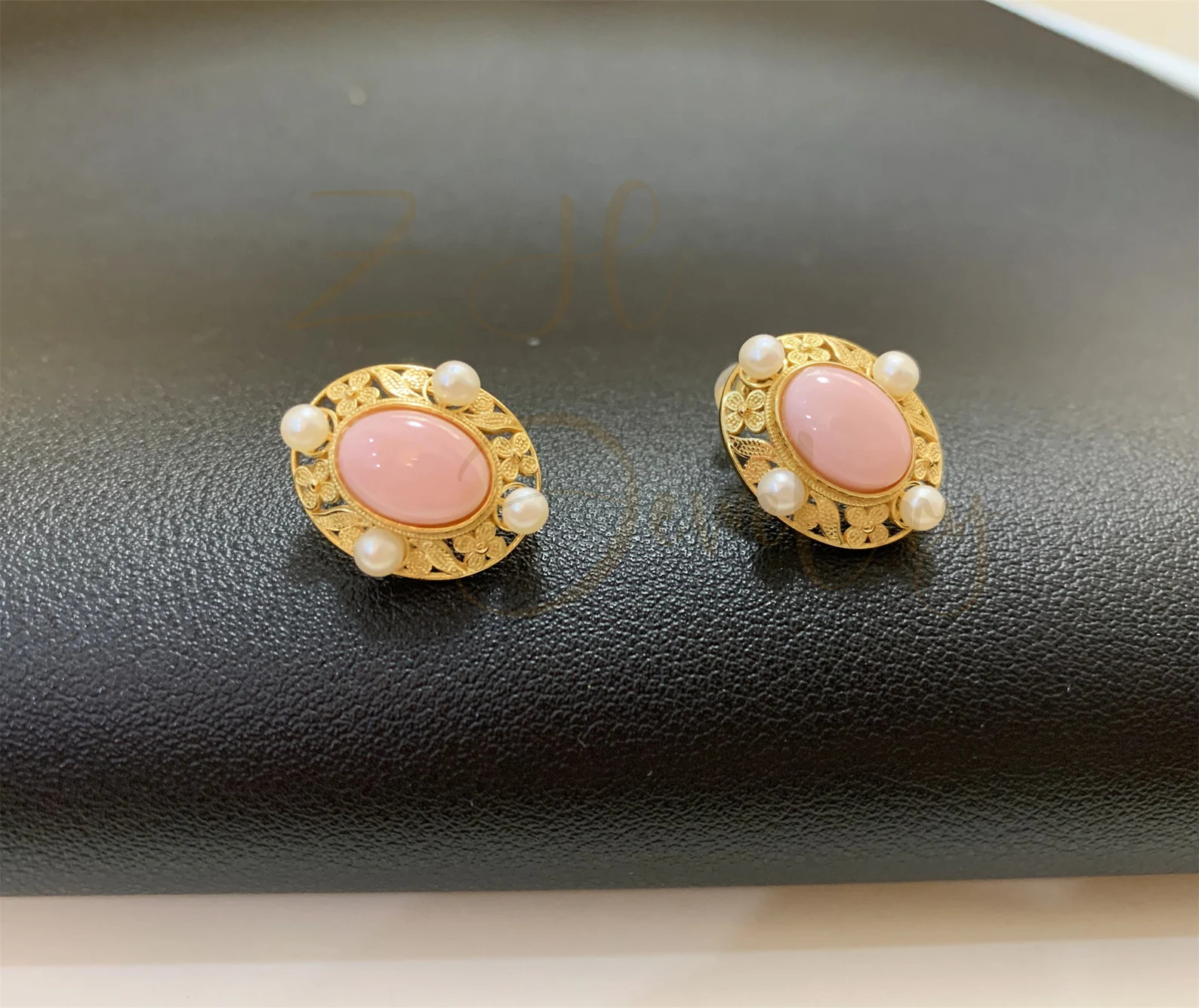 Pink Stud Earrings,Natural Queen Conch Shell Pearl ,Fresh Water pearl earring,Pink Gift for Girls... | Etsy (Global)