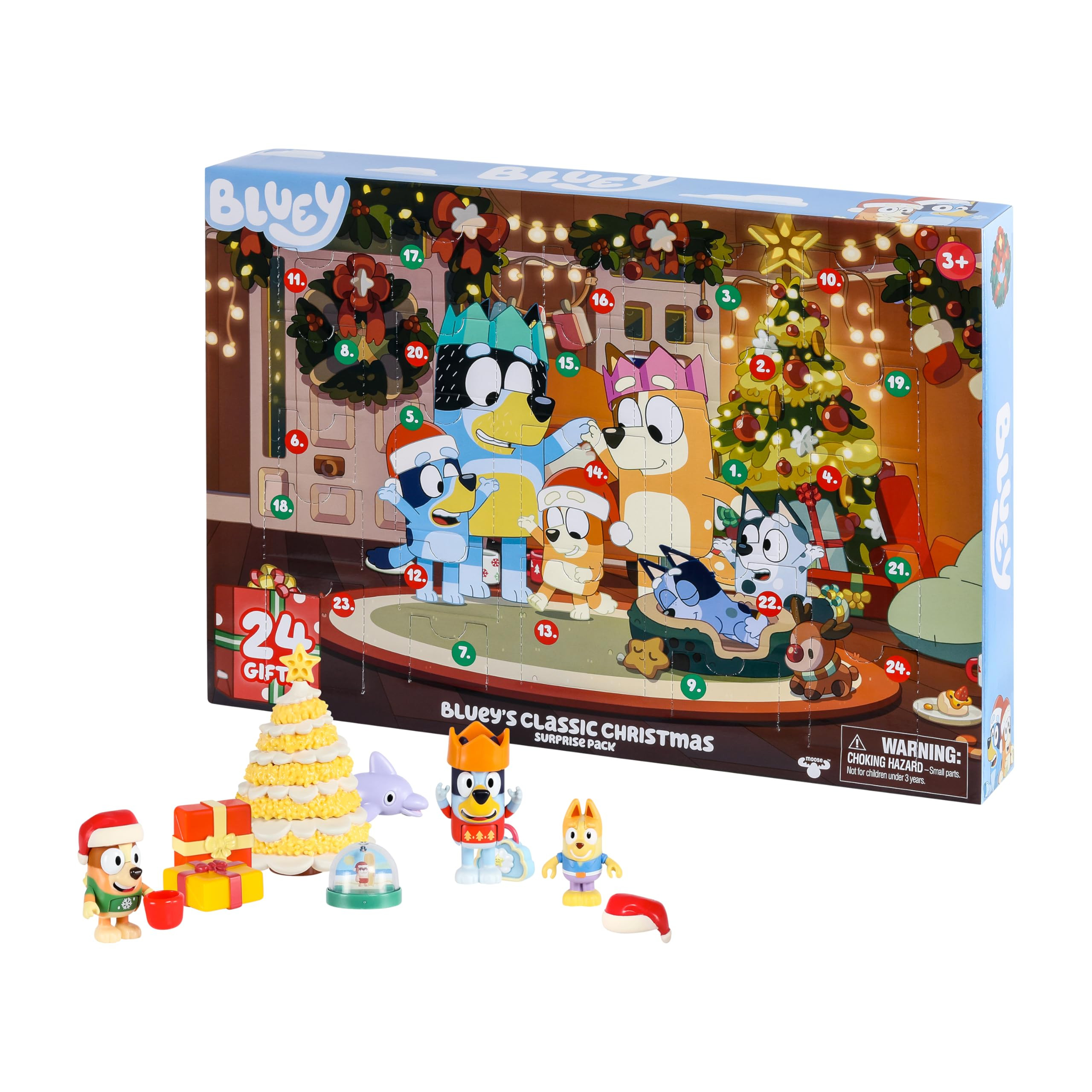 Bluey Toys for Girls and Boys, 24 Days of Surprises, Kids Advent Calendar w/Accessories, Stickers... | Amazon (US)