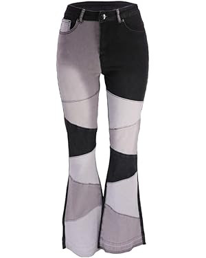 ODIZLI Women's High Waisted Bell Bottom Jeans Ripped Stretch Skinny Flare Jeans Distressed Bootcu... | Amazon (US)