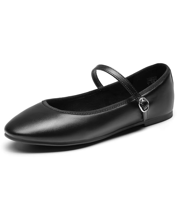 DREAM PAIRS Women's Ballet Flats Mary Jane Shoes, Round Toe Comfortable Dressy Casual Slip-on Wor... | Amazon (US)