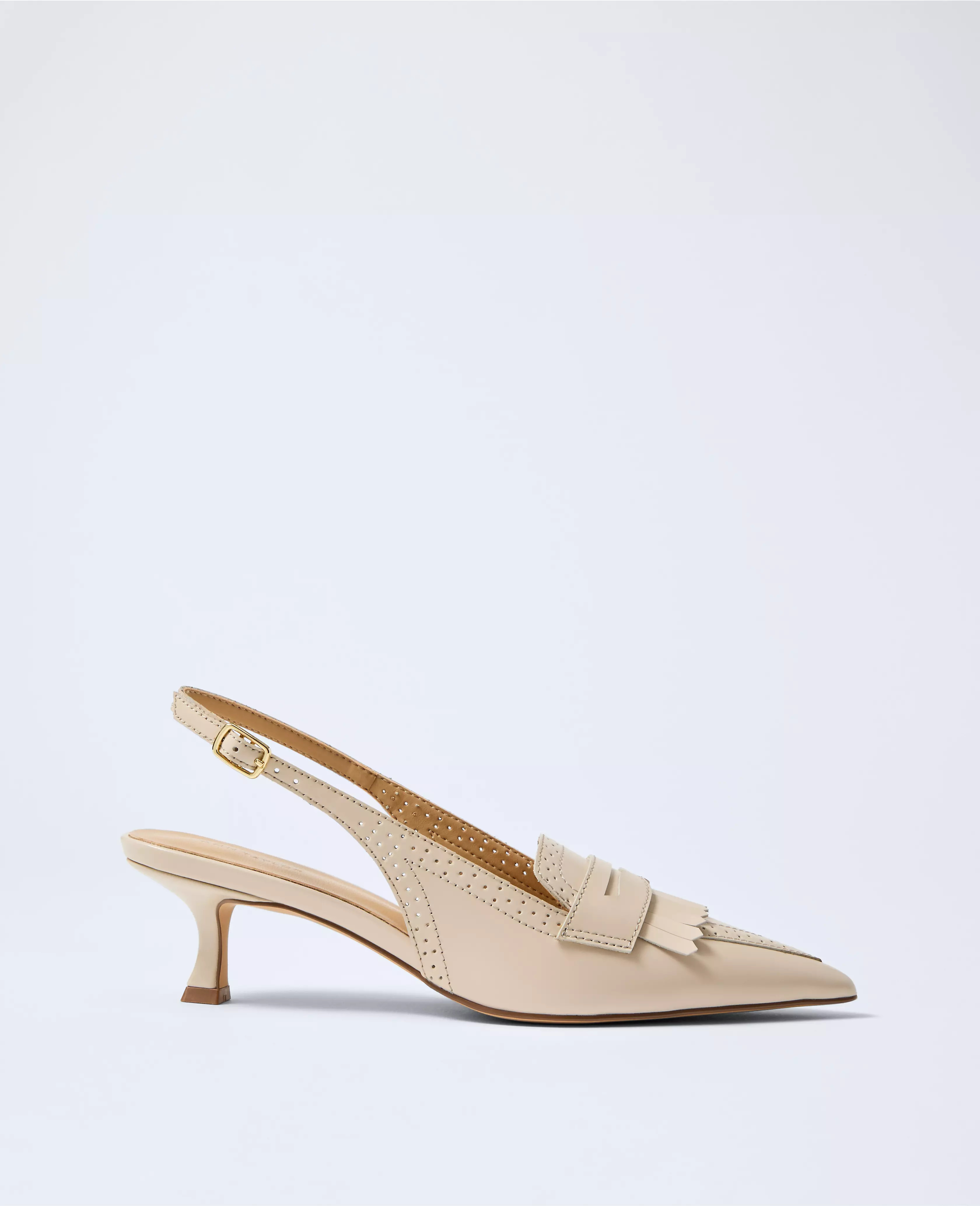 Leather Kiltie Slingback Pump | Ann Taylor