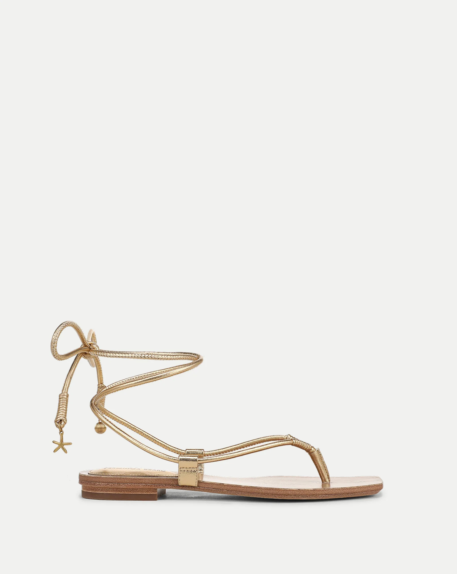 Rosetta Wrap Sandal in Pale Gold | Veronica Beard | Veronica Beard