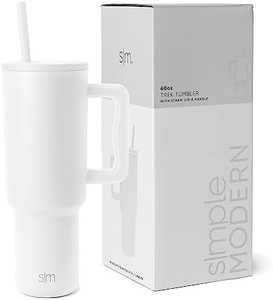 Simple Modern 40 oz Tumbler with Handle and Straw Lid | Insulated Cup Reusable Stainless Steel Wa... | Amazon (US)