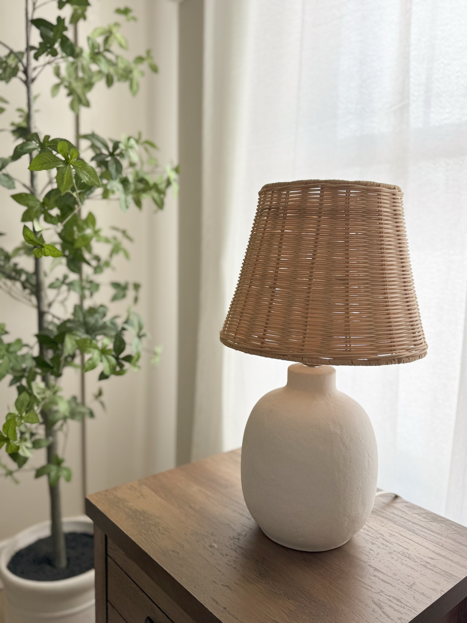Wicker lamp from Target. Love that it’s dimmable 

#LTKHome