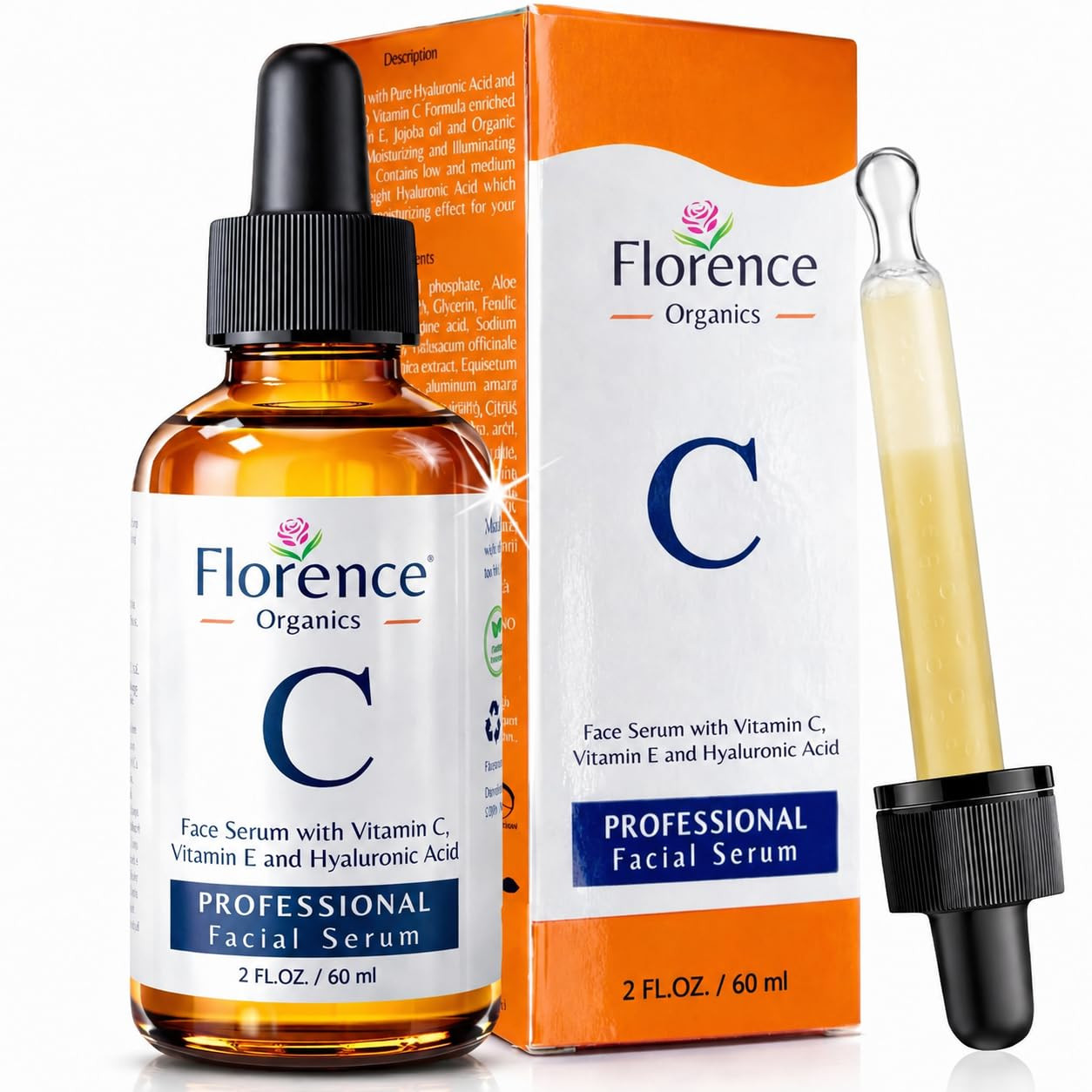 Vitamin C Serum For Face – Anti-Aging Facial Serum with Vitamin C, Hyaluronic Acid, Niacinamide, B5 & Vit E. Brightening Facial Essence for Dark Spots, Fine Lines, Wrinkles & Glowing Skin, 2 Fl Oz | Amazon (US)